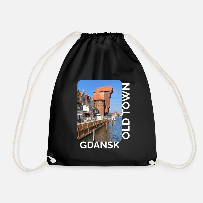 Gdansk Hafenidyll - Turnbeutel - Schwarz