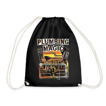 Plombier Rétro Vintage - Sac de sport léger - noir - Devant
