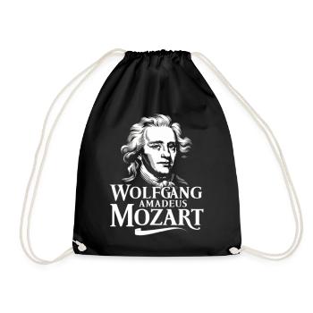 Wolfgang Amadeus Mozart Classical Music Composer - Drawstring Bag - black - Front