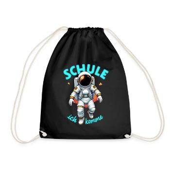 Schulkind 2026 Einschulung 2026 Schulanfang - Turnbeutel - Schwarz - Vorne