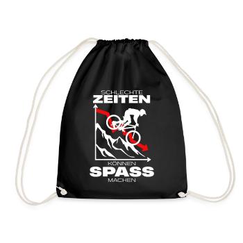 Fahrradhelden gegen schlechte Zeiten - Turnbeutel - Schwarz - Vorne