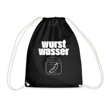 Sausage water - Drawstring Bag - black - Front