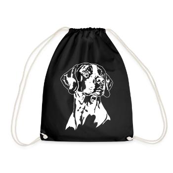 Pointer Portrait Hunde Jagdhunde Jagdhund Wilsigns - Turnbeutel - Schwarz - Vorne