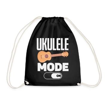 Funny Ukulele Designs and Sayings - Drawstring Bag - black - Front