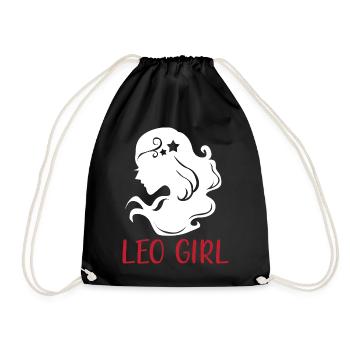 Signe du zodiaque Lion - Sac de sport léger - noir - Devant