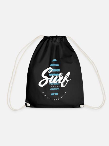 Surf Loredo Strandlogo Streifen - Turnbeutel - Schwarz