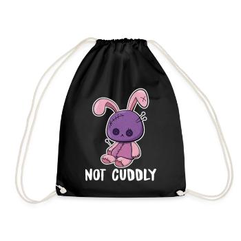 Not Cuddly – Voodoopuppe als Plüschhase - Turnbeutel - Schwarz - Vorne