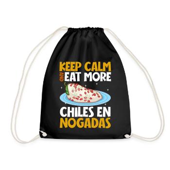 Keep Calm - Chiles en Nogada - Turnbeutel - Schwarz - Vorne