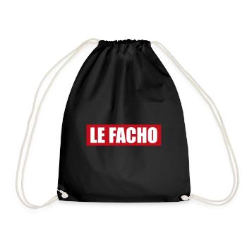 Le facho | cadeau marrant pour droitard - Sac de sport léger - noir - Devant