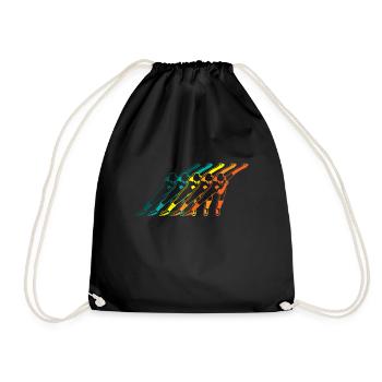 Eisschnellauf Speed Skating Shirt Geschenk - Turnbeutel - Schwarz - Vorne