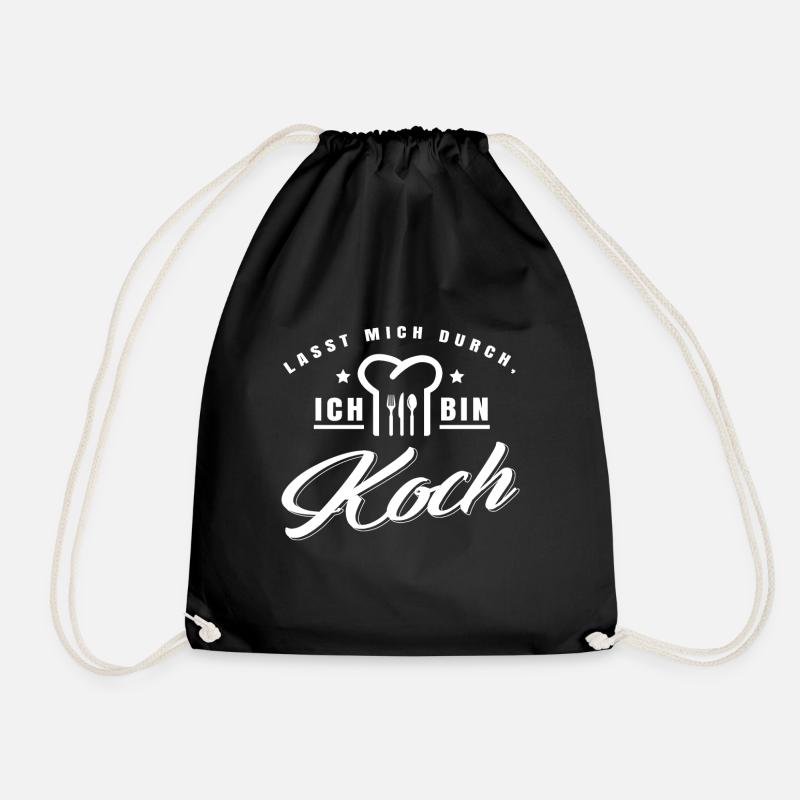 Lass Mich Durch Ich Bin Koch Geschenk Chefkoch - Turnbeutel - Schwarz