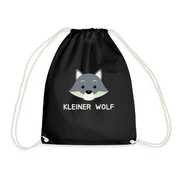 Wölfe Kleiner Wolf Rudel Wald Mystik Geschenk - Turnbeutel - Schwarz - Vorne