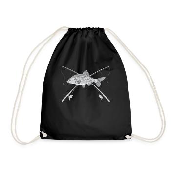 Pêche Pêche J'aime le cadeau de crochet de pêcheur - Sac de sport léger - noir - Devant