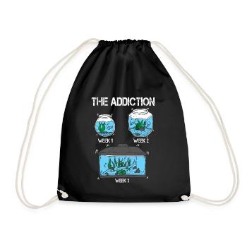 Aquarium Aquarist Fish Lover Fishkeeping - Drawstring Bag - black - Front