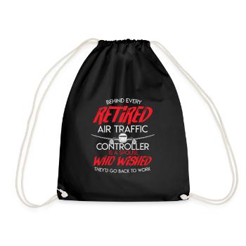 Retraite du trafic aérien Air Controller Airplane - Sac de sport léger - noir - Devant