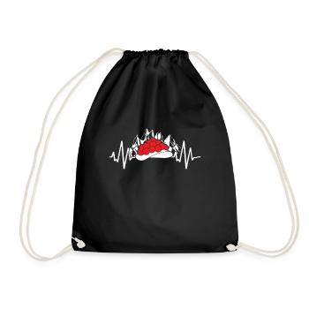 Black Forest Bollenhut Mountains EKG - Drawstring Bag - black - Front