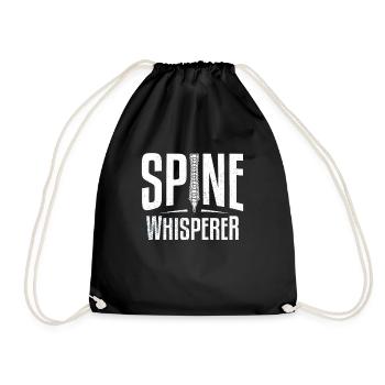Chiropractor Occupation Spine Adjustment Funny - Drawstring Bag - black - Front