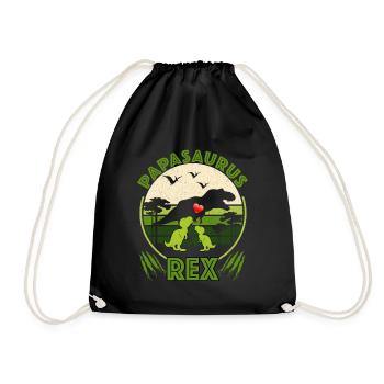 Papasaurus Rex - Sac de sport léger - noir - Devant