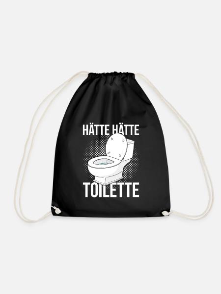 Hätte Hätte Toilette - Turnbeutel - Schwarz
