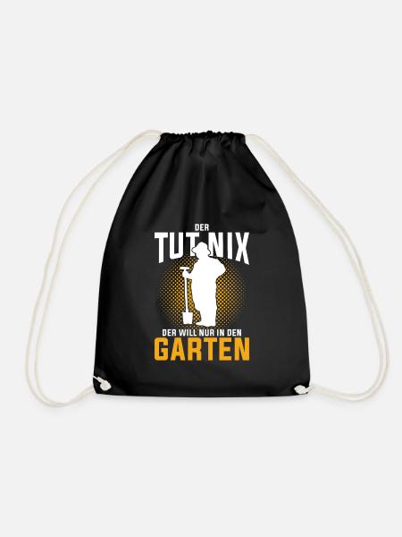 Kleingarten Gärtner der tut nix - Turnbeutel - Schwarz