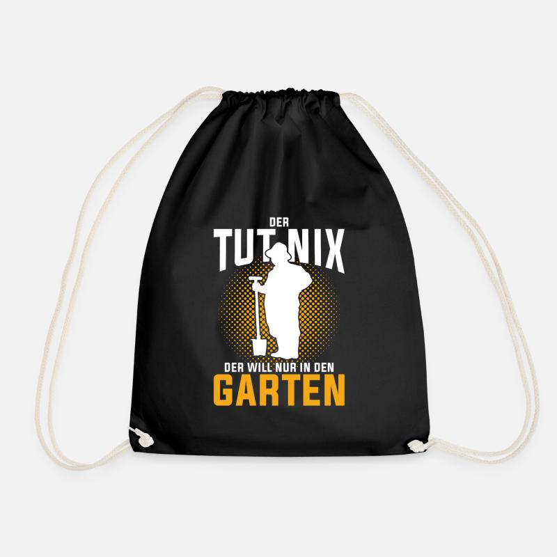 Kleingarten Gärtner der tut nix - Turnbeutel - Schwarz