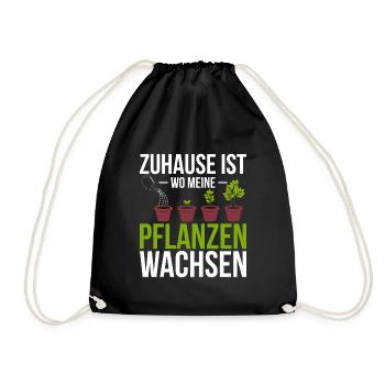 Gärtner Pflanzen Spruch - Turnbeutel - Schwarz - Vorne