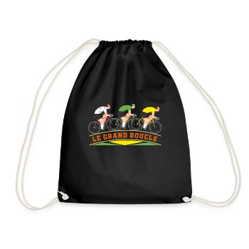 France, France white, France dotted - Drawstring Bag - black - Front