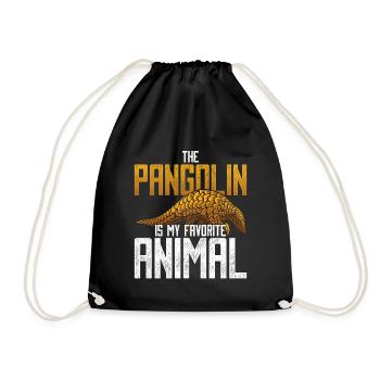 Pangolin pangolin favorite - Drawstring Bag - black - Front
