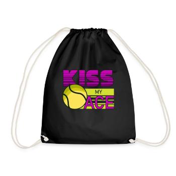 Tennis, tennis balle de tennis, tennis tennis court - Sac de sport léger - noir - Devant