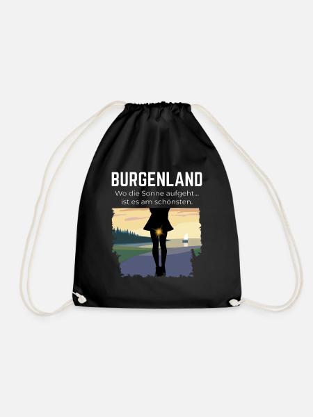 Lustiges Burgenland Geschenk Sonne Österreich - Turnbeutel - Schwarz