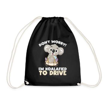 Funny driving license passed 2020 saying - Drawstring Bag - black - Front