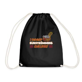 Défi drôle de poisson surstromming - Sac de sport léger - noir - Devant