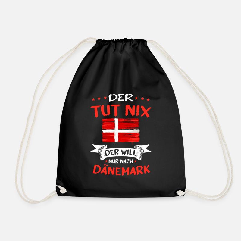 Dänemark der tut nix Spruch - Turnbeutel - Schwarz