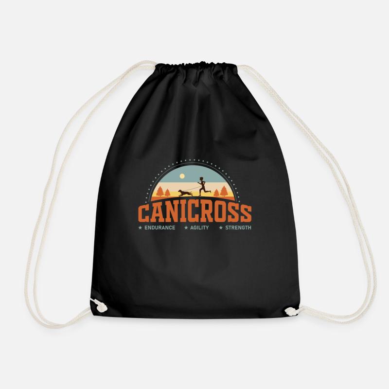 canicross, canicross Pfad, Hunde - Turnbeutel - Schwarz