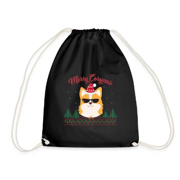 Corgi Weihnachten, Ugly Corgi Weihnachten, - Sac de sport léger - noir - Devant