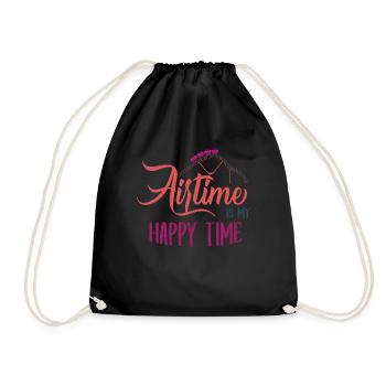 Roller coaster, roller coaster turbulence, ekg - Drawstring Bag - black - Front