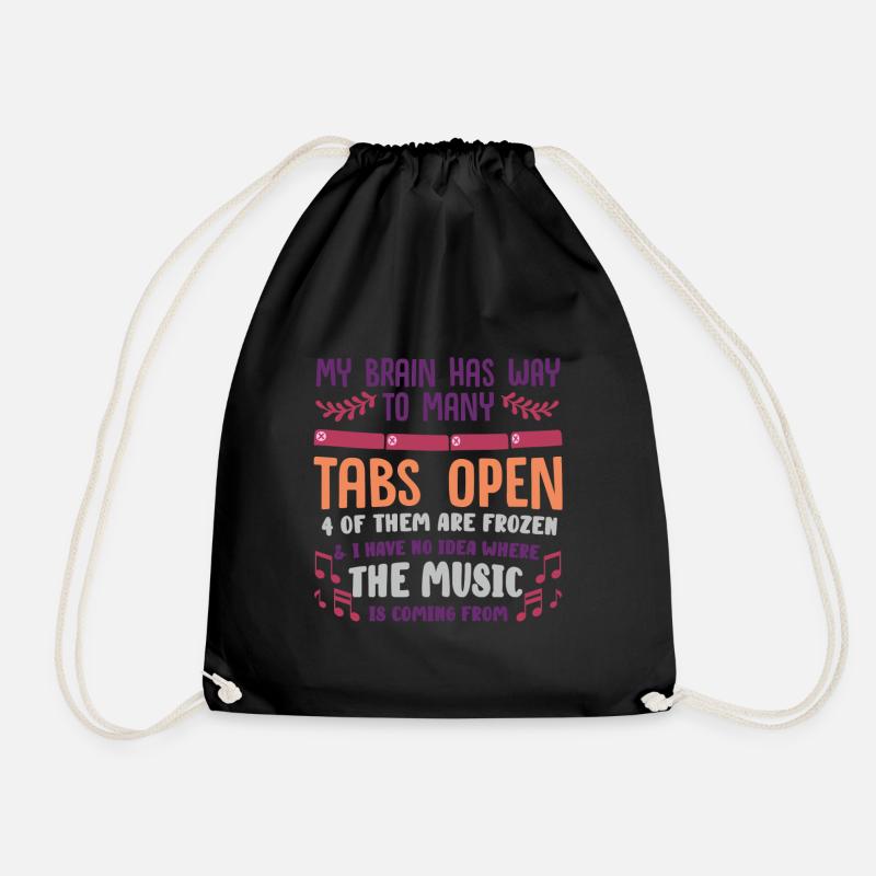 adhd, adhd Gehirn, Tabs, - Turnbeutel - Schwarz