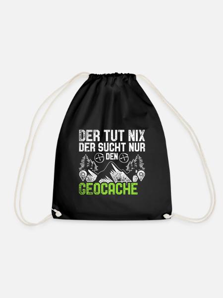 Geocaching Geocacher Hobby - Turnbeutel - Schwarz