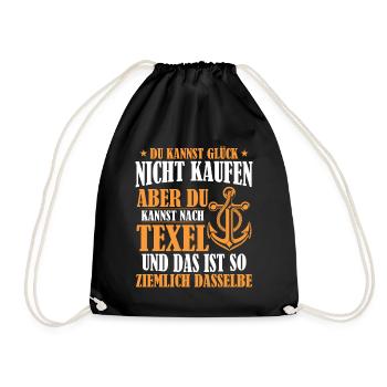 Texel Freude Anker Holland - Turnbeutel - Schwarz - Vorne