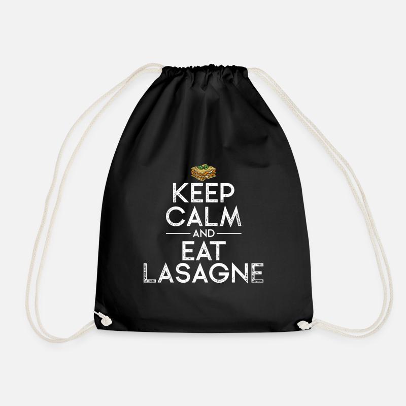 Lasagne run-up - Drawstring Bag - black