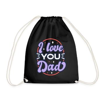 I love you dad cadeau cadeau de la fête des pères Cadeau de la fête des pères - Sac de sport léger - noir - Devant