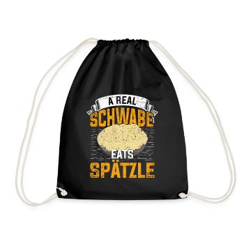 Schwaben Spätzle - Turnbeutel - Schwarz - Vorne