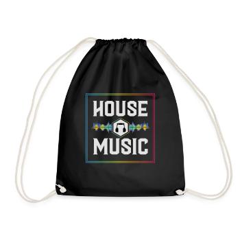 House music, House music Party, Rave, - Turnbeutel - Schwarz - Vorne