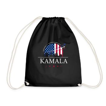 Kamala Harris, Kamala Harris Politics, Kamala - Drawstring Bag - black - Front