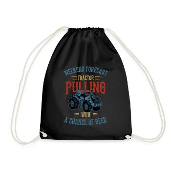 tractor pulling, tractor pulling drag, tractors, - Drawstring Bag - black - Front