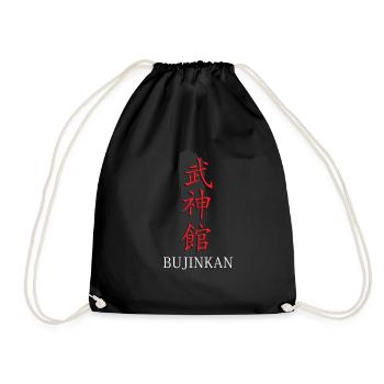 Bujinkan, Bujinkan ninja, kanji, - Drawstring Bag - black - Front