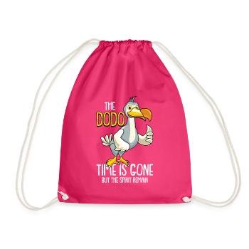 Dodo Mauritius Dronte - Drawstring Bag - fuchsia - Front