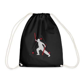 eskrima, eskrima Filipino, eskrimador, - Drawstring Bag - black - Front