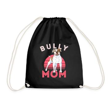american bully, american bully Pitbull, Hund, - Turnbeutel - Schwarz - Vorne