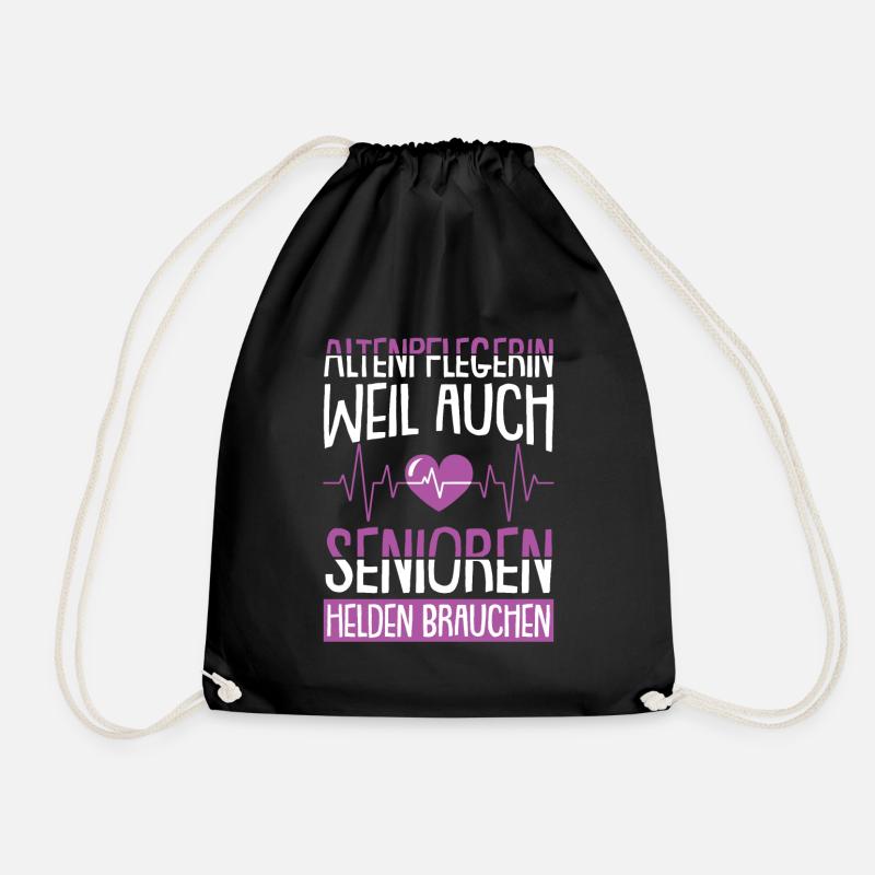 Altenpflegerin Pflegekraft Pfleger - Turnbeutel - Schwarz
